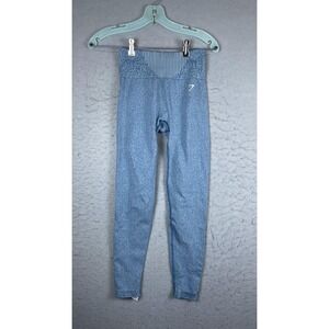 Gymshark Leggings Womens Small Blue Seamless Capri High Rise Yoga Workout Gym